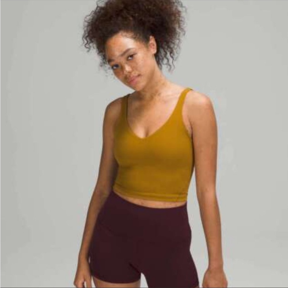 lululemon Align™ Tank Top Cropped Gold Spice Size 14